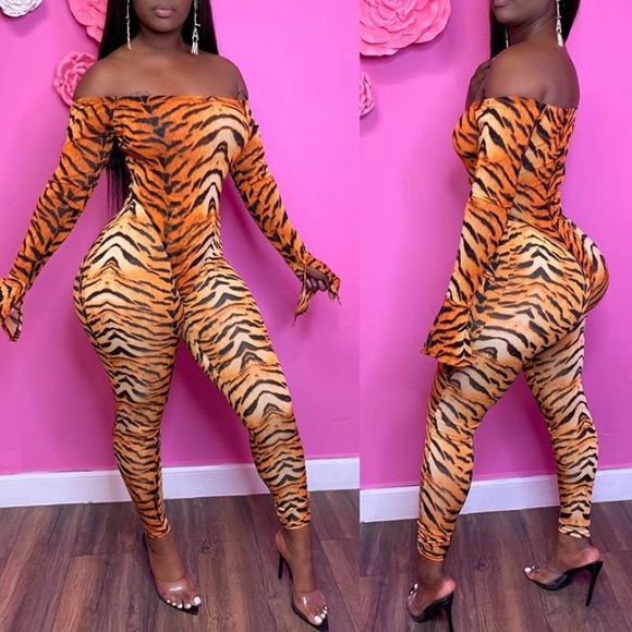 DollHouse Mafia Other - Hot Tiger Stripes Set  🐅 - Bodysuit & Pants